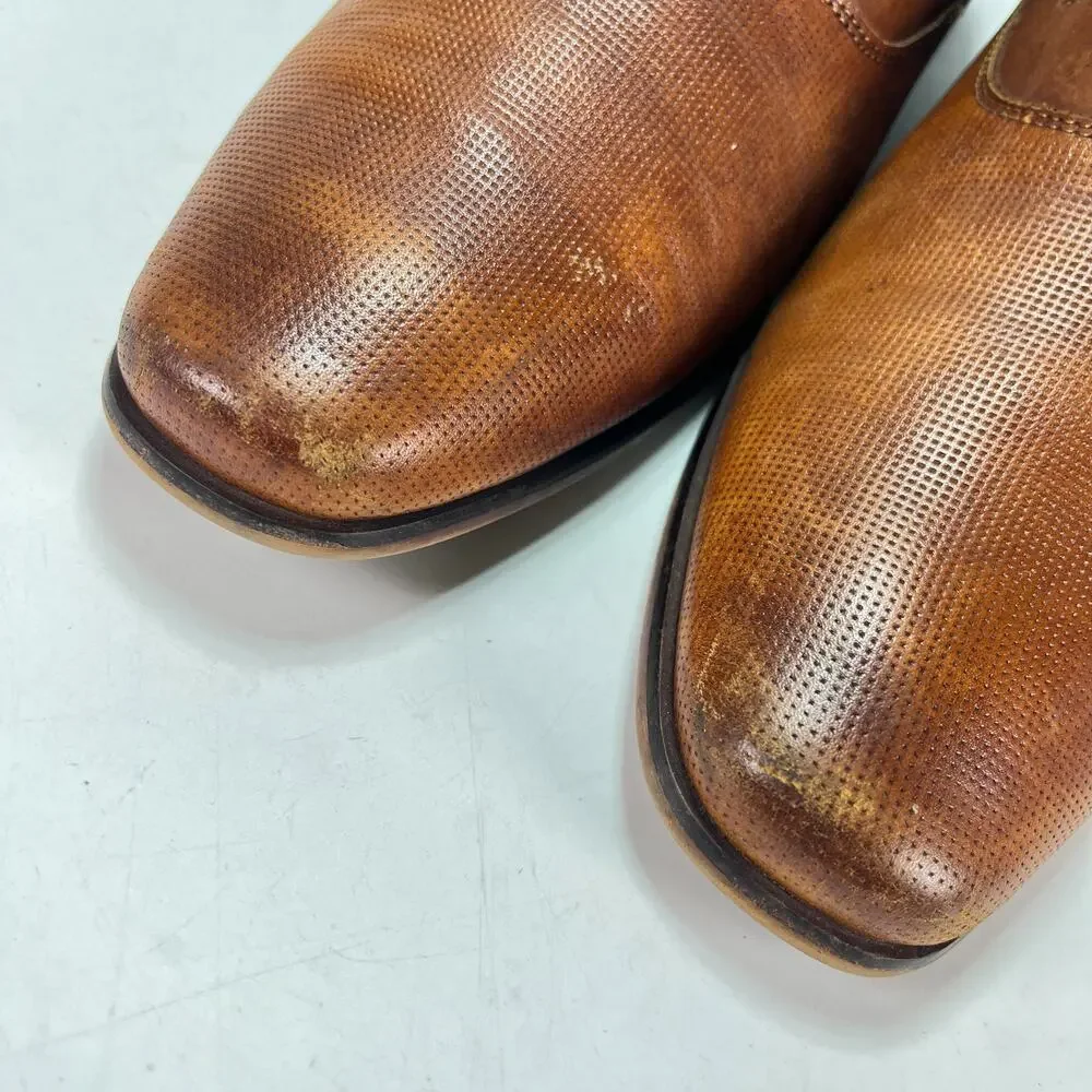 ALDO Oliliria Cognac Brown Tan Lace Up Leather Oxford Dress Shoes Men’s Size 9